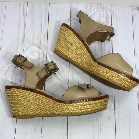 Eric Michael espadrille platform leather sandals - Picture 3 of 8